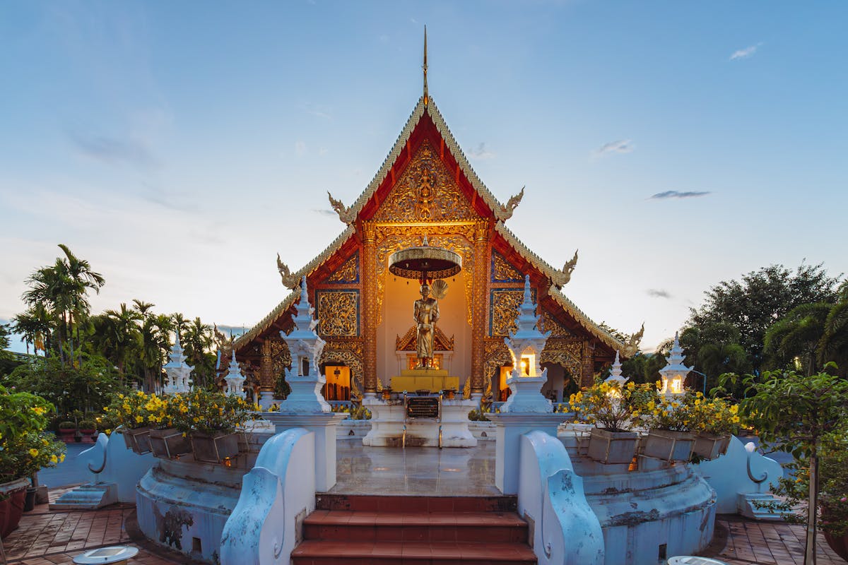 Wat Phra Singh temple in Chiang Mai Thailand