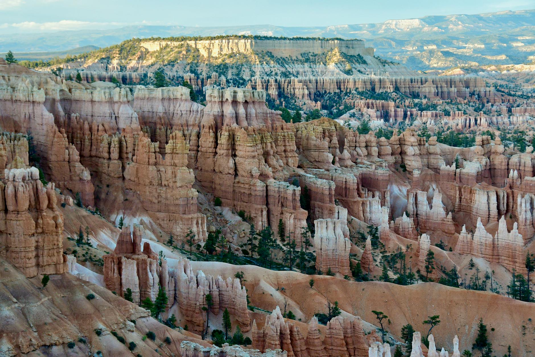 Stunning view of Bryce Canyon hoodoos with vivid red sandstone formations and natural beauty