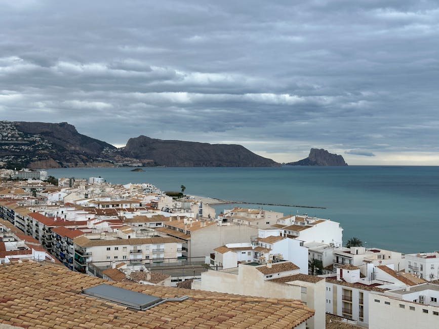Altea whitewashed coastal village with domed church on the Costa Blanca for family holidays
