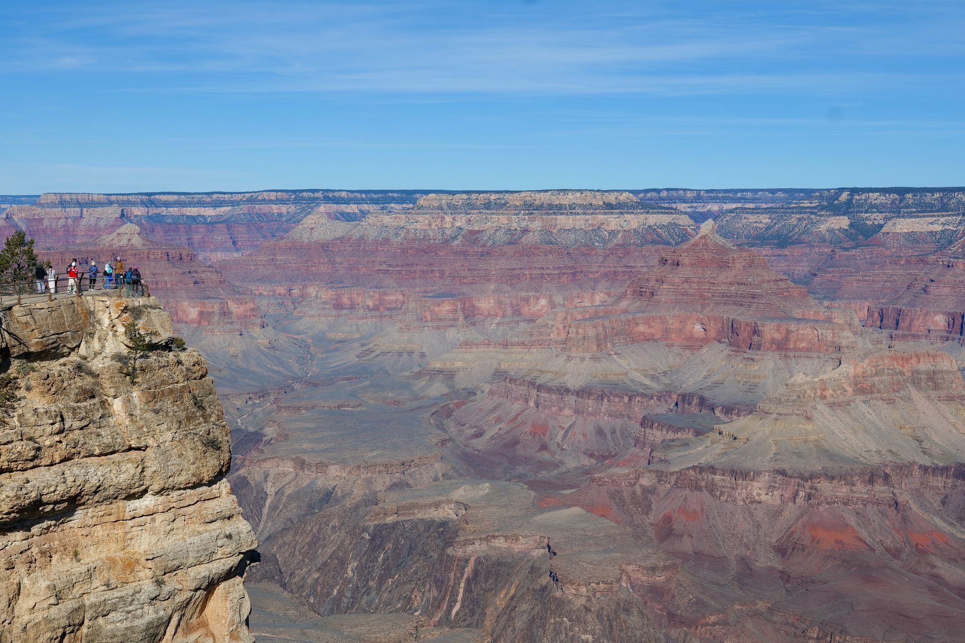 Grand Canyon viewpoint showing the vast scale families experience at the South Rim