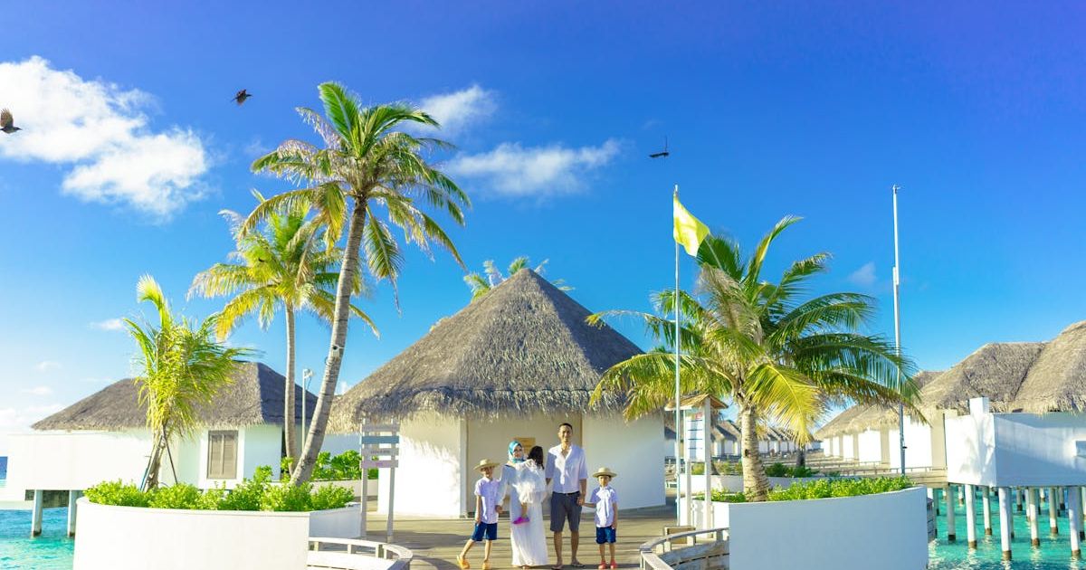 All-inclusive resort pool and amenities for families