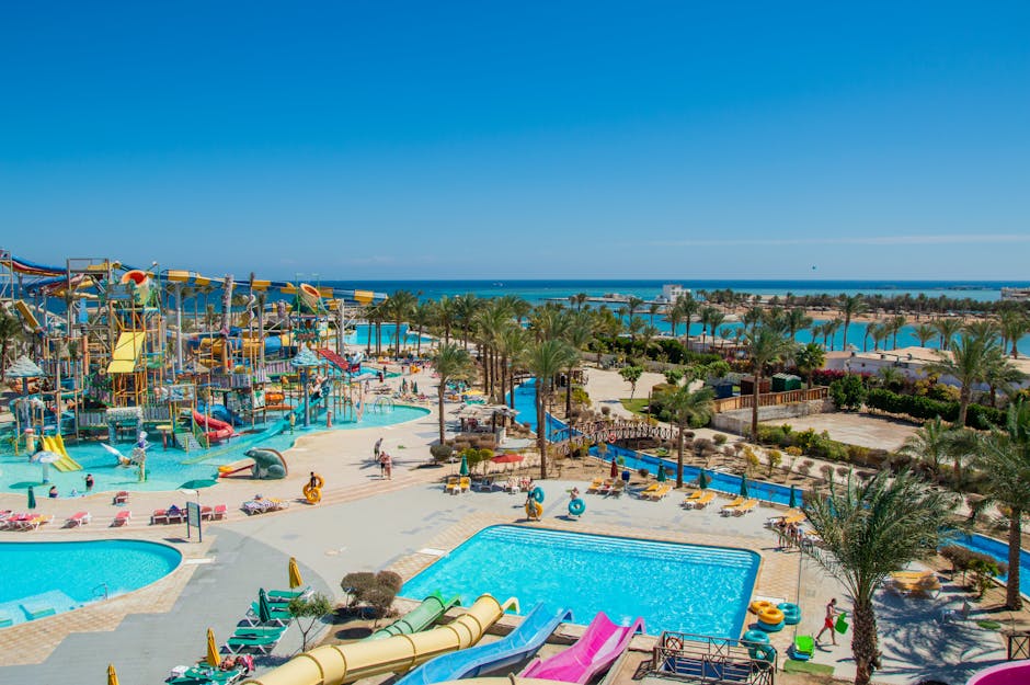 Tropical water park resort perfect for a spring break family vacation